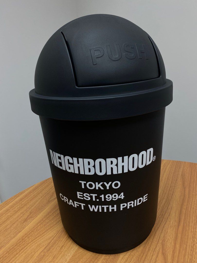 日本Neighborhood CI/P Trash Can Black 黑色垃圾桶, 傢俬＆家居, 其他