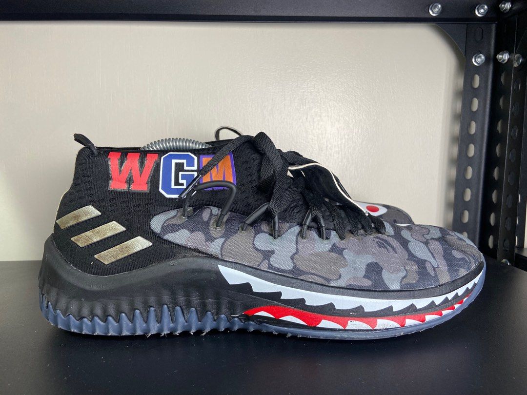 Adidas dame 4 on sale a bathing ape black
