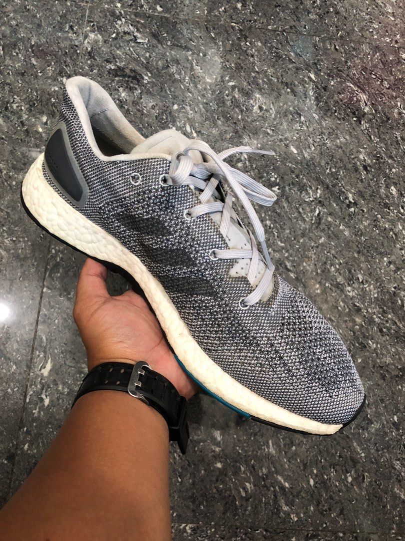 Adidas men's pure boost dpr running shoes  white/grey hot sale