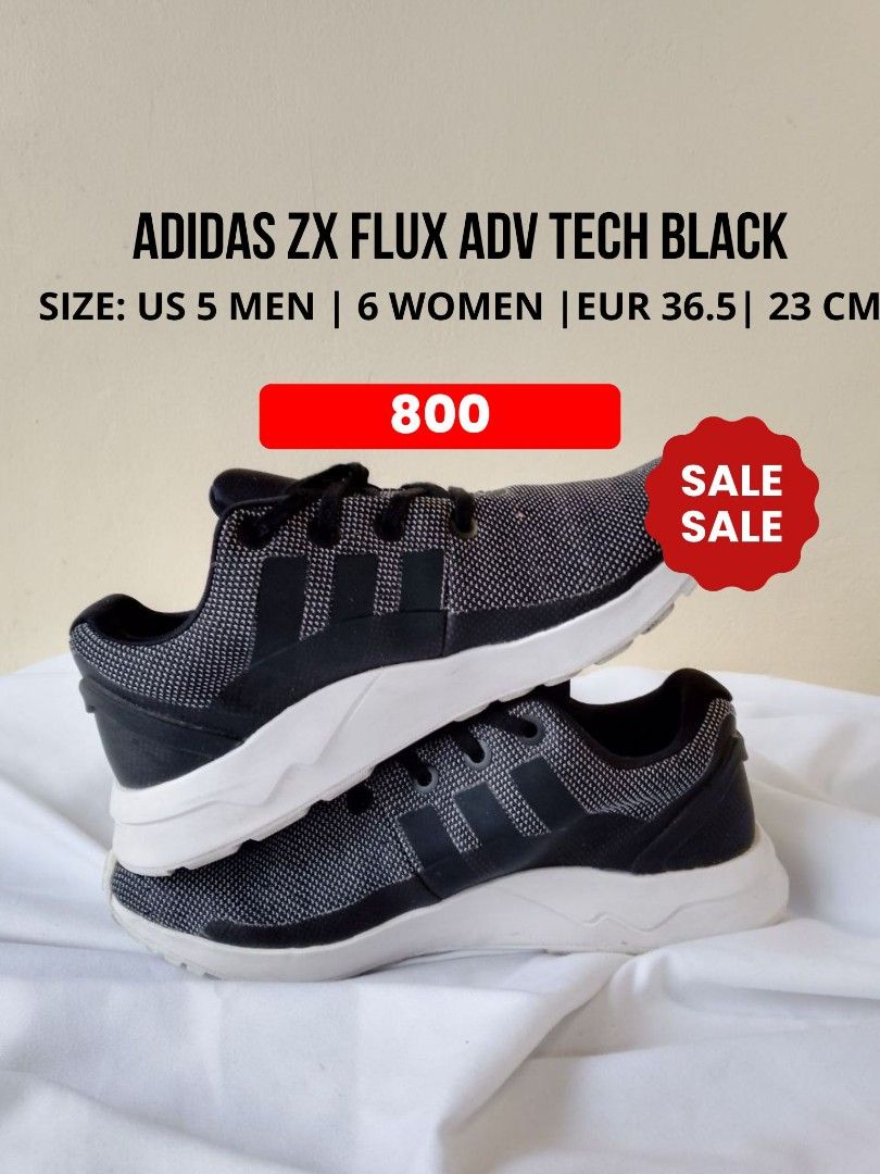 Adidas ZX Flux AFV Tech Black Size 5 Men 6 Women Men s Fashion