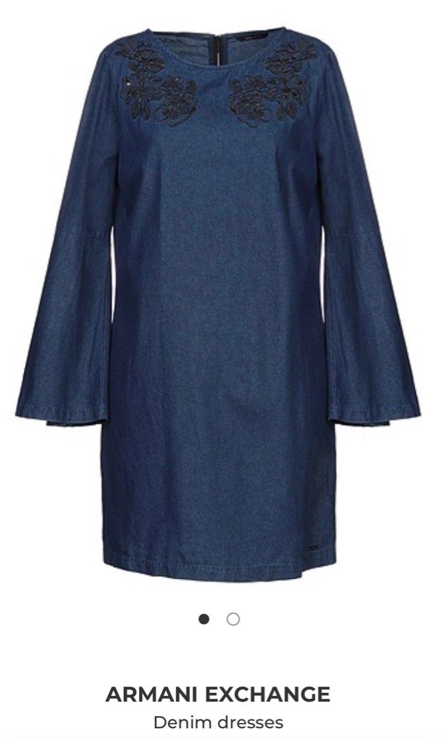 white christmas dresses Armani Exchange Blue Linen Dress Shirt - IT46 main image 0