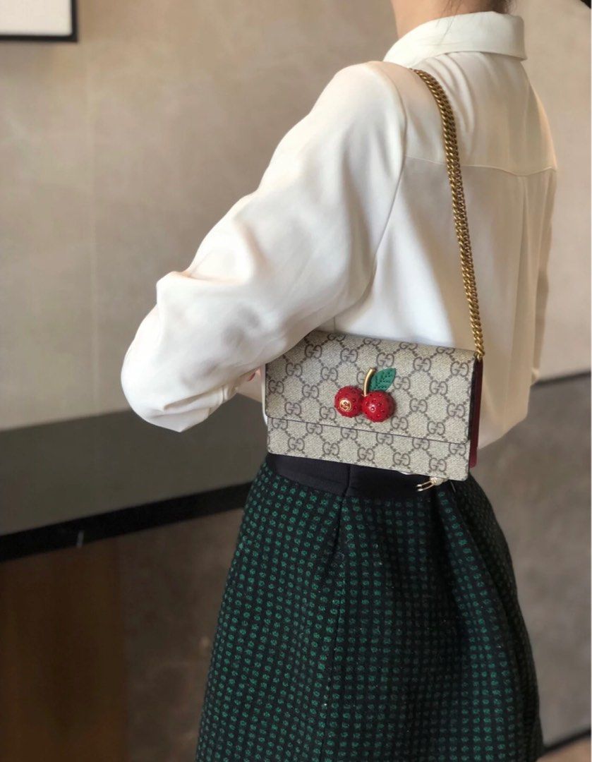 Gucci signature mini 2025 bag with cherries
