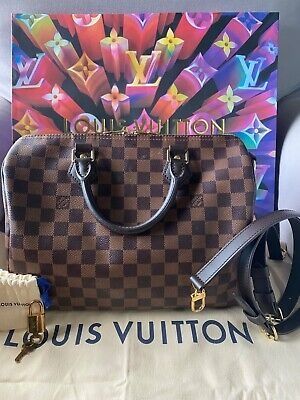Brand New Louis Vuitton Speedy Bandouliere 30 Damier Ebene. LV Speedy  Bandou 30 Damier. Complete. MICROCHIP, Luxury, Bags & Wallets on Carousell