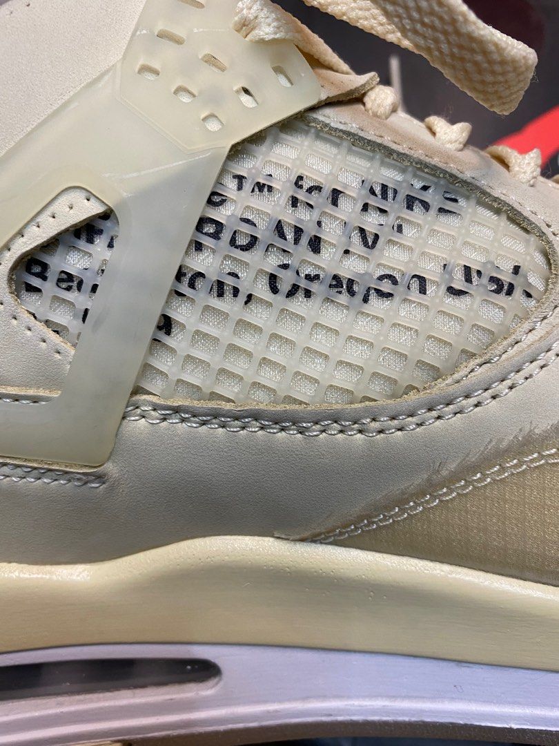 off white jordan 4 sail fake vs real