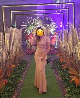 PROMO! Rent Baby Pink Off shoulder dress/ Gown/ evening gown/ sexy
