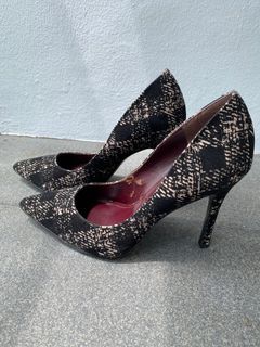 Bcbg velvet tweed heels