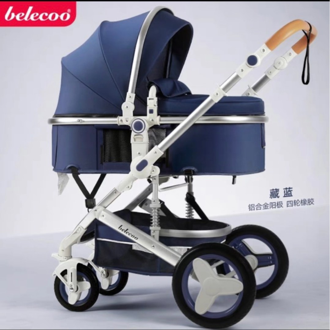 Belecoo stroller blue frame new Bayi Anak Kereta Kursi Goyang
