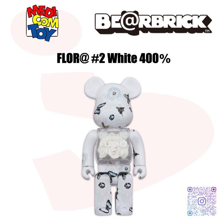 現貨BE@RBRICK FLOR@ #2 White 400％ Bearbrick Flora Flor 白花