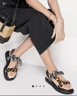 BNEW River Island animal print sandals