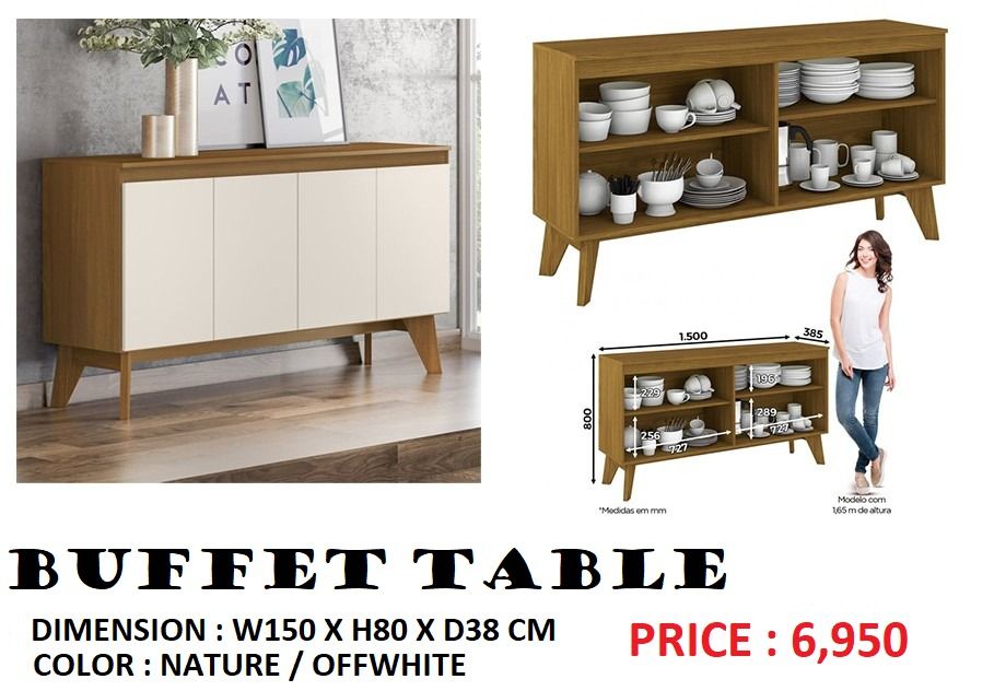 BUFFET TABLE, Furniture & Home Living, Furniture, Shelves,