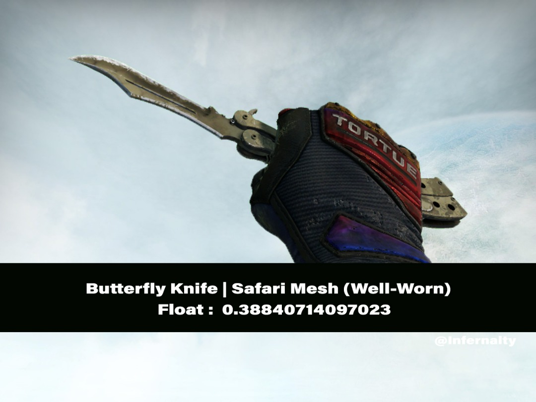 Butterfly Knife Safari Mesh WW CSGO SKINS KNIVES, Video Gaming, Gaming Accessories, InGame