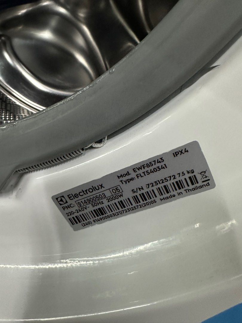 BUY NOW! ELECTROLUX 7.5kg Front Load Washer EWF85743, TV & Home