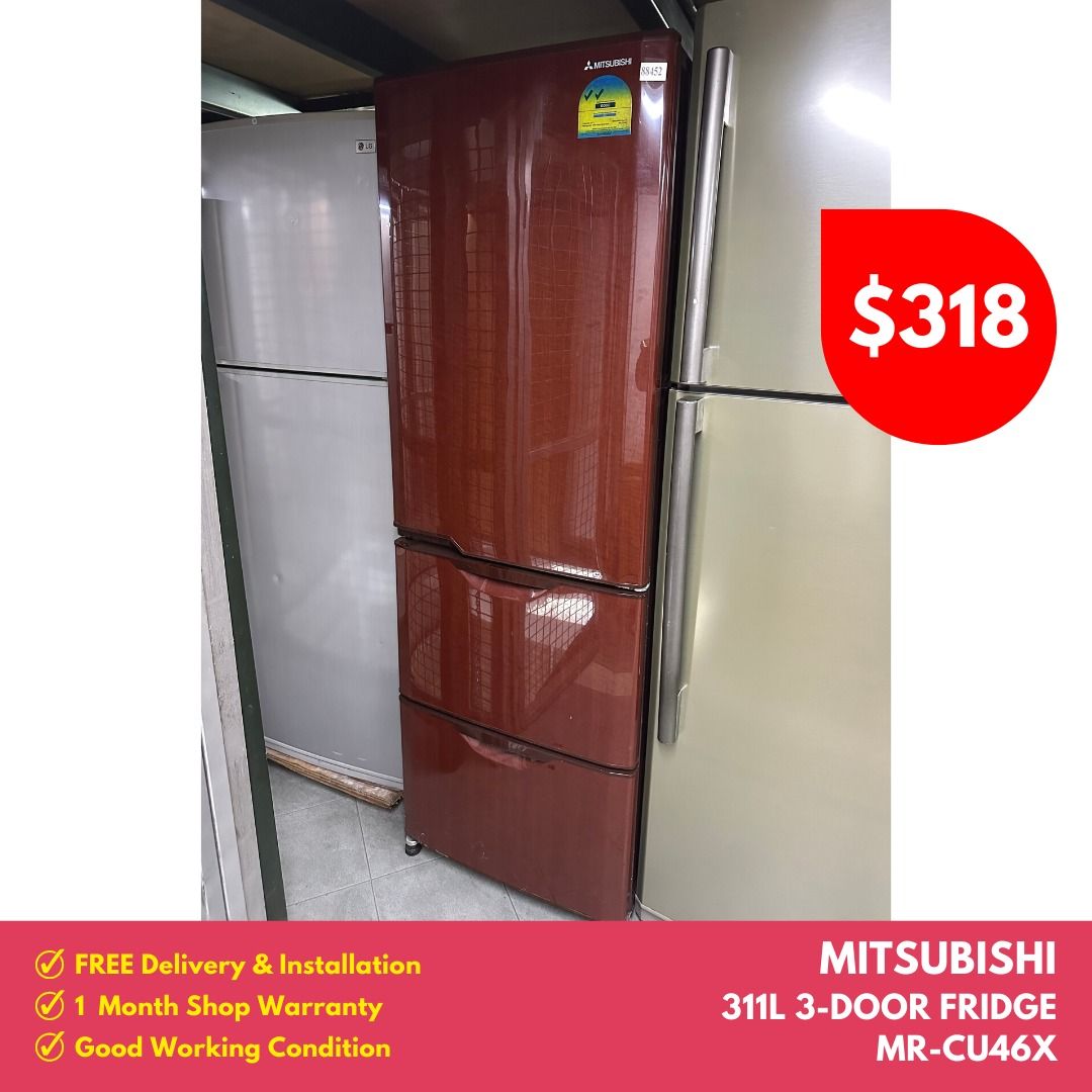 BUY NOW! MITSUBISHI 311L 3-Door Fridge MR-CU46X (88452), TV & Home
