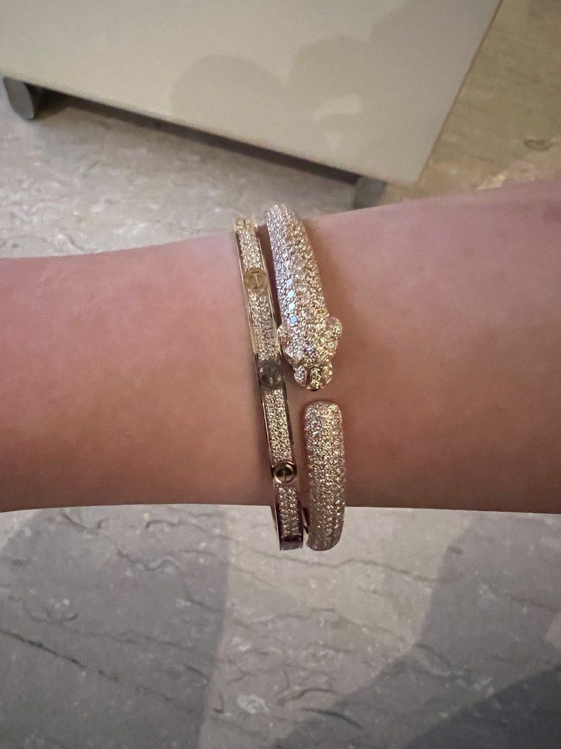 Cartier small pave love bracelet cheap