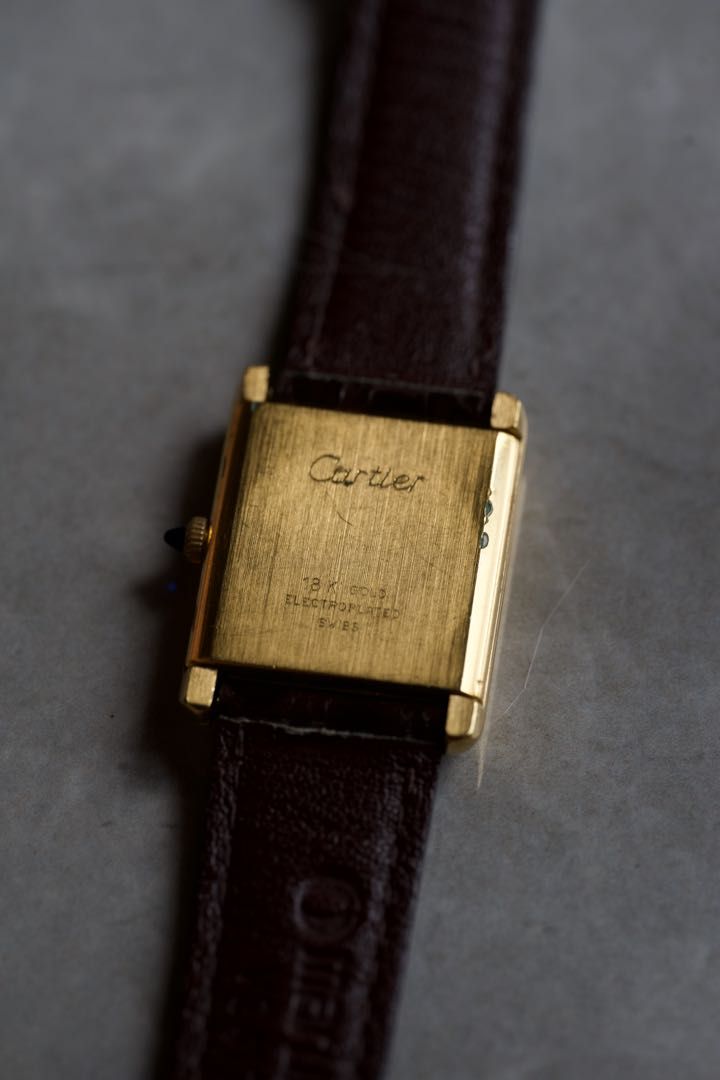 Cartier tank 18k electroplated shop