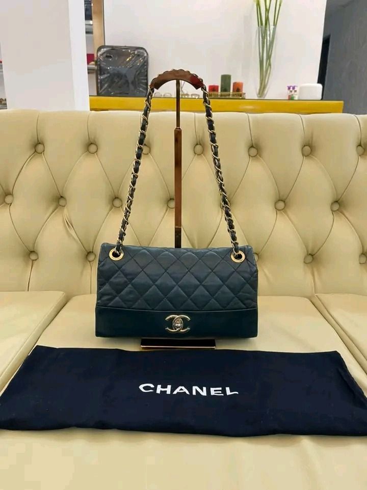 💜♥️Chanel Soft Elegance Flap Bag Quilted Distressed Calfskin Medium,  Luxury, Bags & Wallets on Carousell