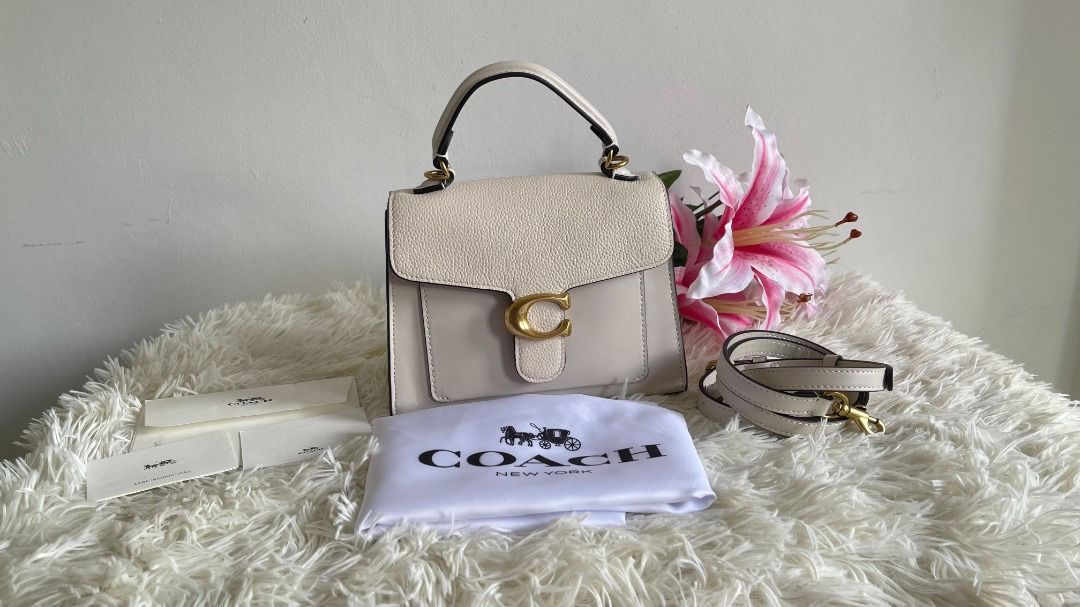 12.12 Sale Coach Tabby Top Handle 20 (Chalk Color), Women's Fashion, Bags & Wallets, Shoulder