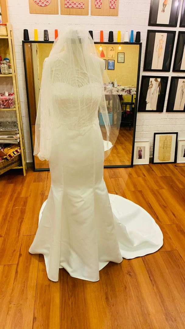 Customised Wedding dress, Women's Fashion, Dresses & Sets, Evening