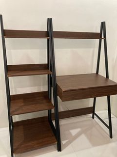 Bookcase / Shelf + Desk Set