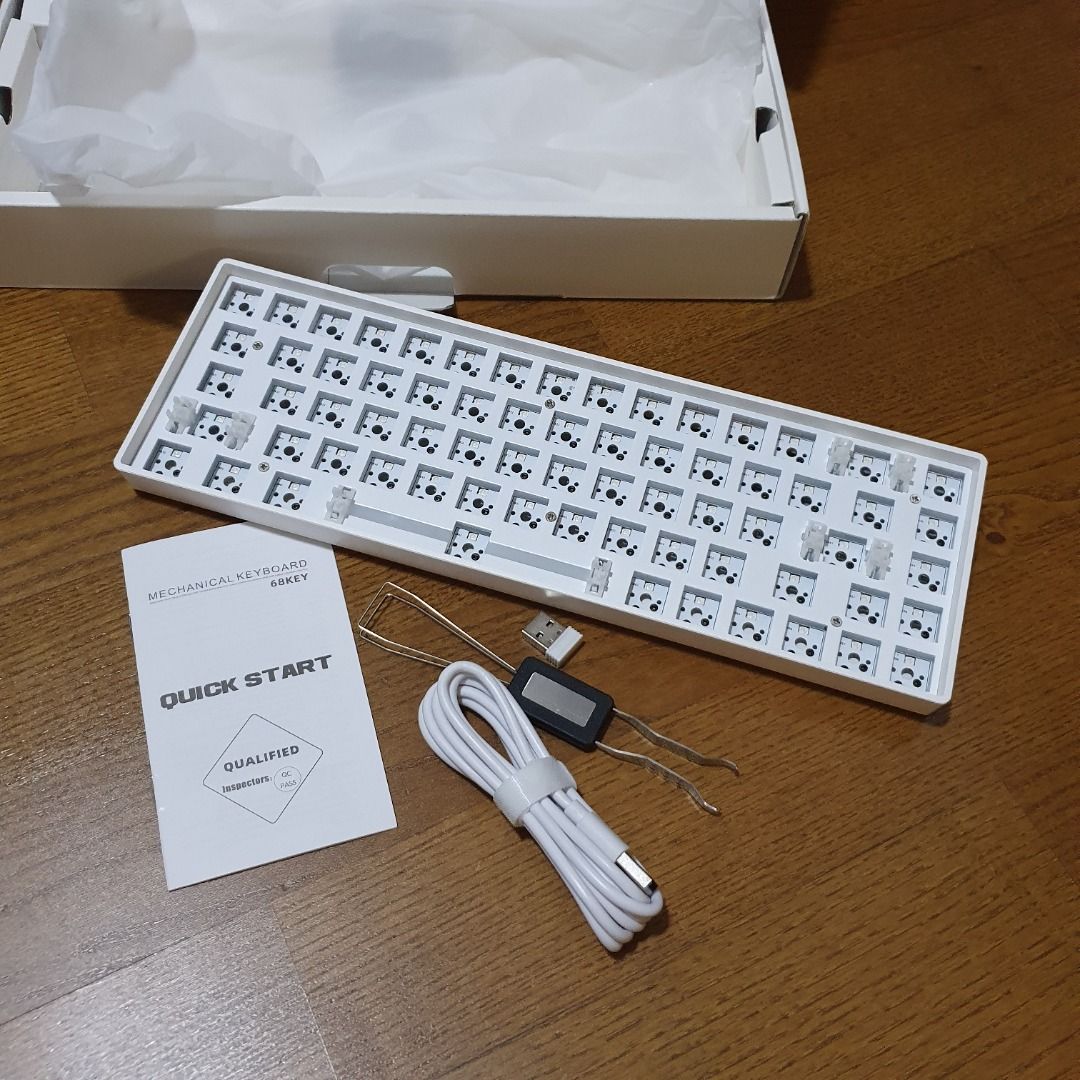 DK68 bluetooth wireless 65% mechanical keyboard hot swappable RGB DIY ...