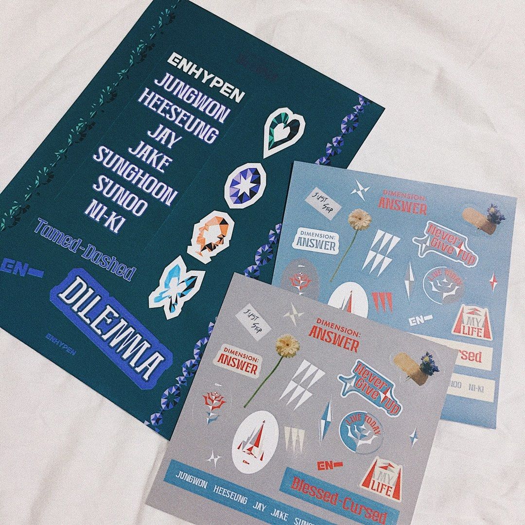 Enhypen album stickers (50 for all), Hobbies & Toys, Memorabilia