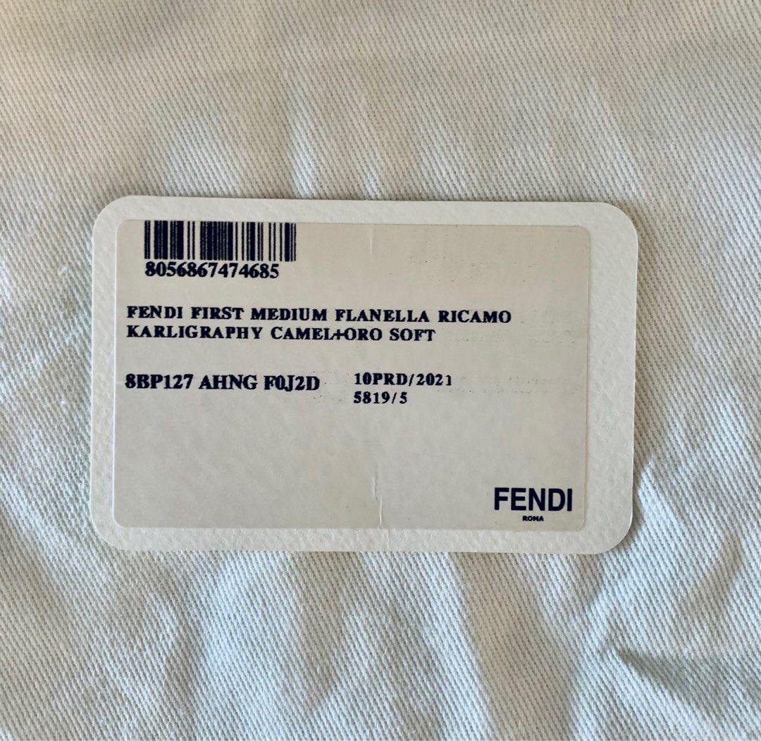 Fendi First Bag FF Karligraphy Flannel