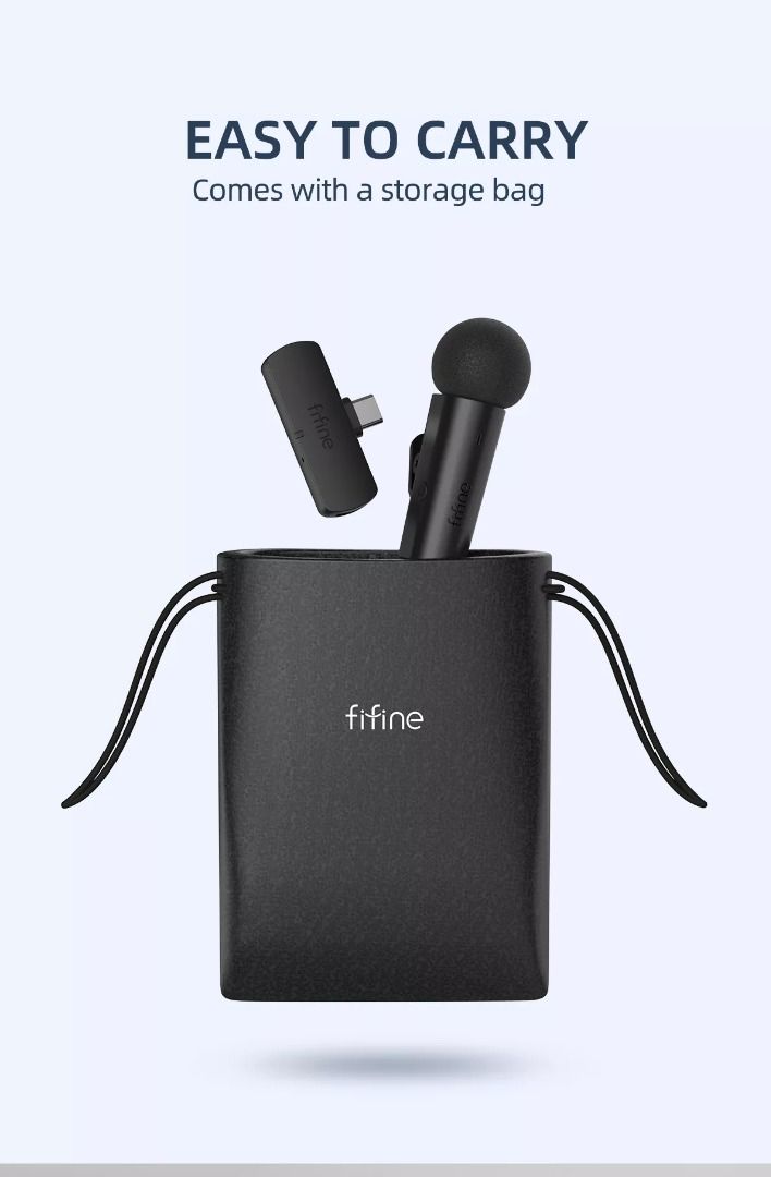 FIFINE M6 Mini Wireless USB Microphone Type C Charging Real Time ...