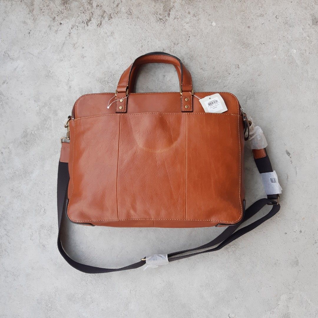 Fossil Defender Double Zip Workbag / Messenger Bag / Briefcase (porter