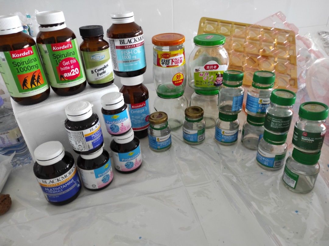 Free glass bottles, Everything Else on Carousell