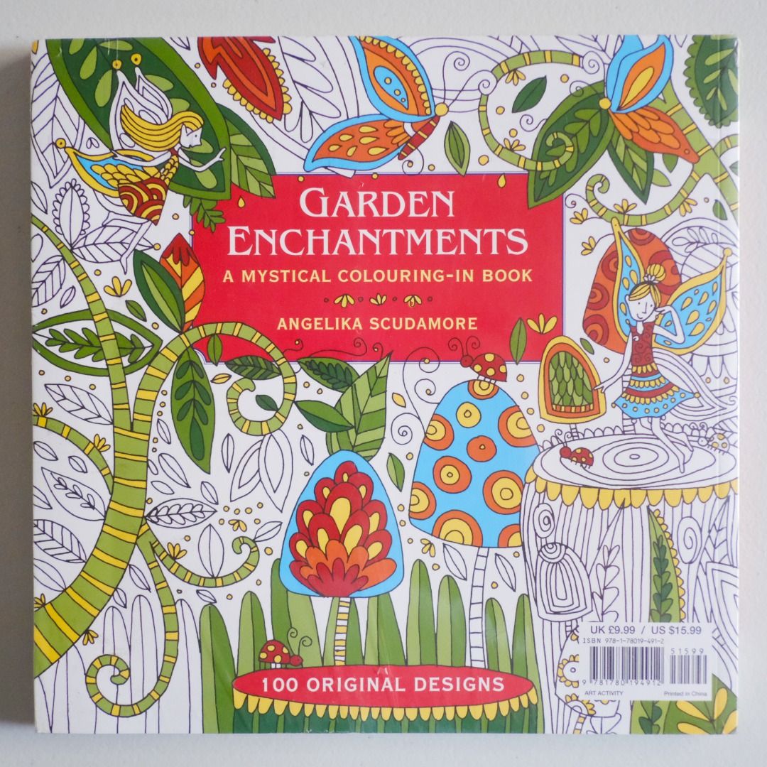 Garden Enchantments A Mystical Colouring Book, Hobbies & Toys, Stationary & Craft, Other ...