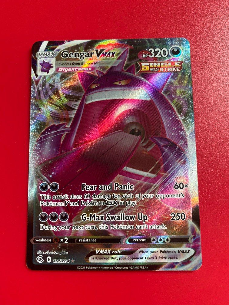 pokemon card gengar vmax price Amazon.com: Gengar VMAX - 157/264 - Ultra Rare - Sword & Shield main image 0