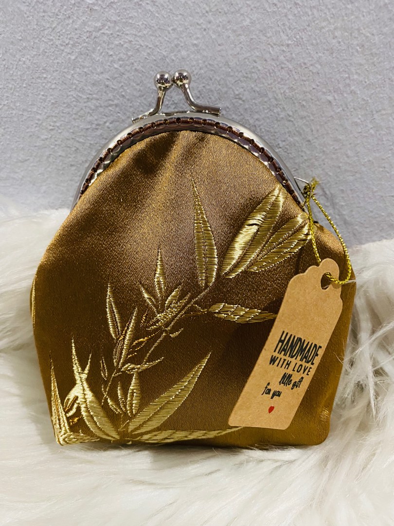 Gold small outlet purse