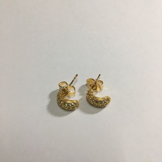Gold-plated earrings with CZ stones