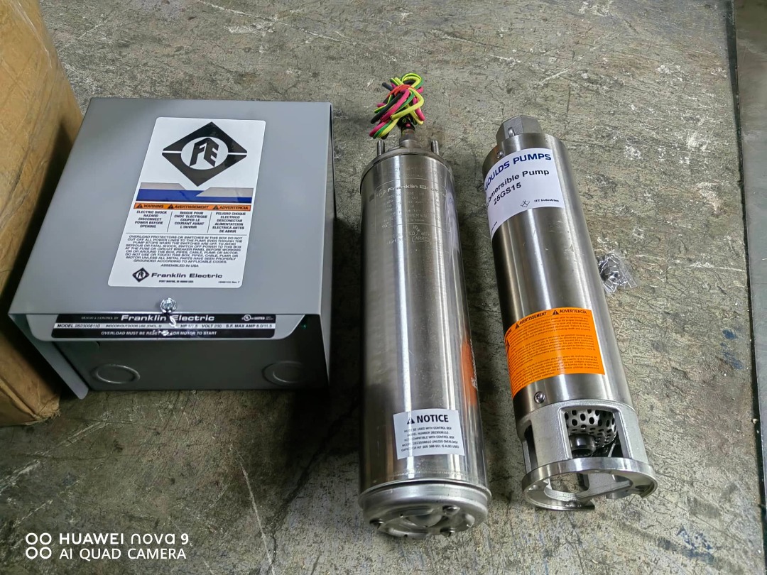 GOULDS Pump with Franklin Motor and Control Box, Commercial ...
