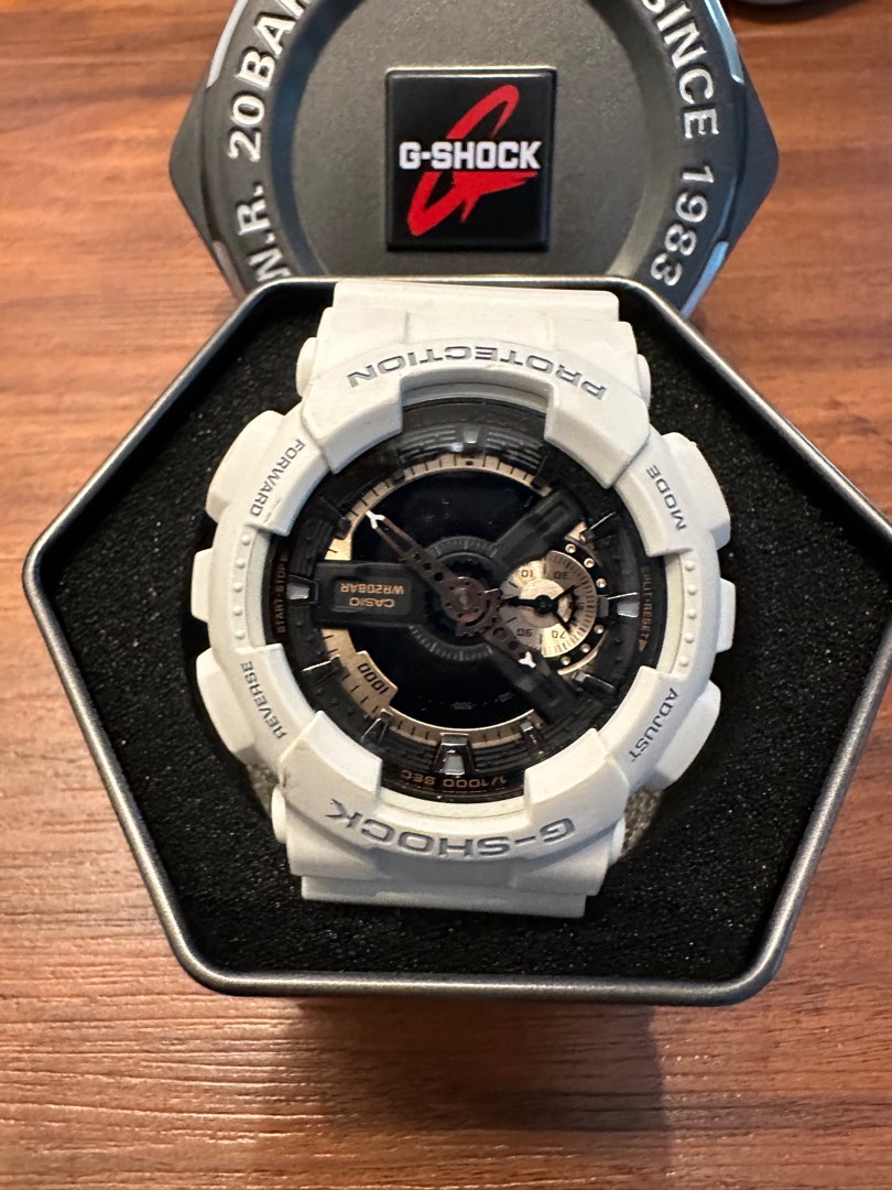 G Shock CASIO WR20BAR White Gold For SALES Men s Fashion