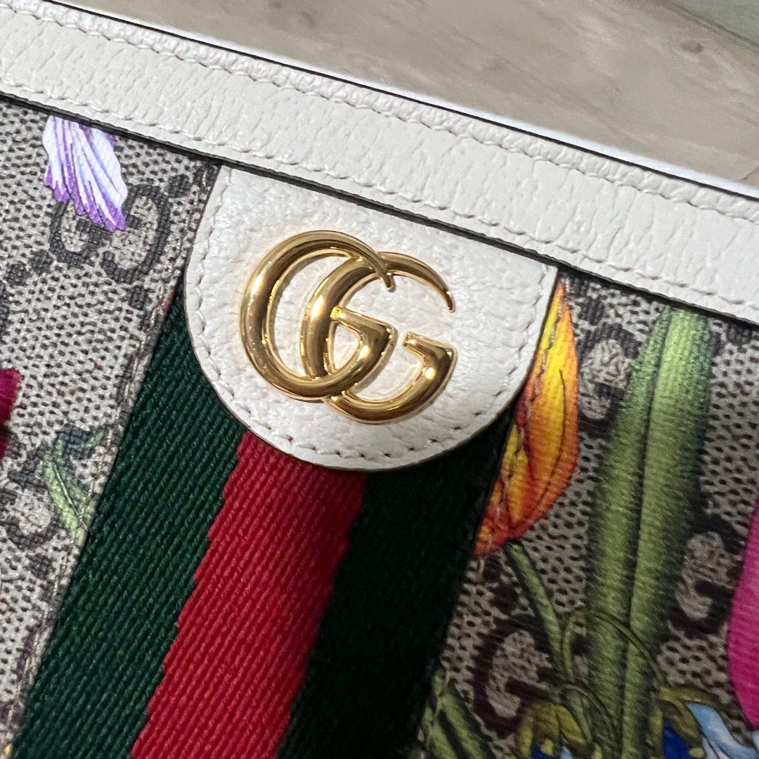 Price reduced GUCCI Ophidia GG Floral Zip Around Wallet