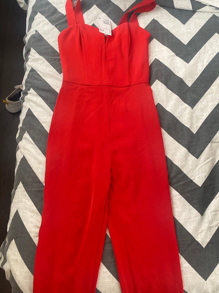 Hm red jumpsuit top