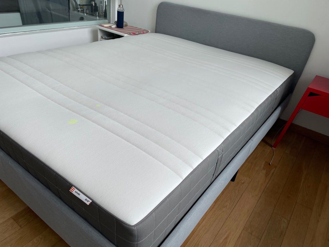 IKEA bed frame queen size, Furniture & Home Living, Furniture, Bed