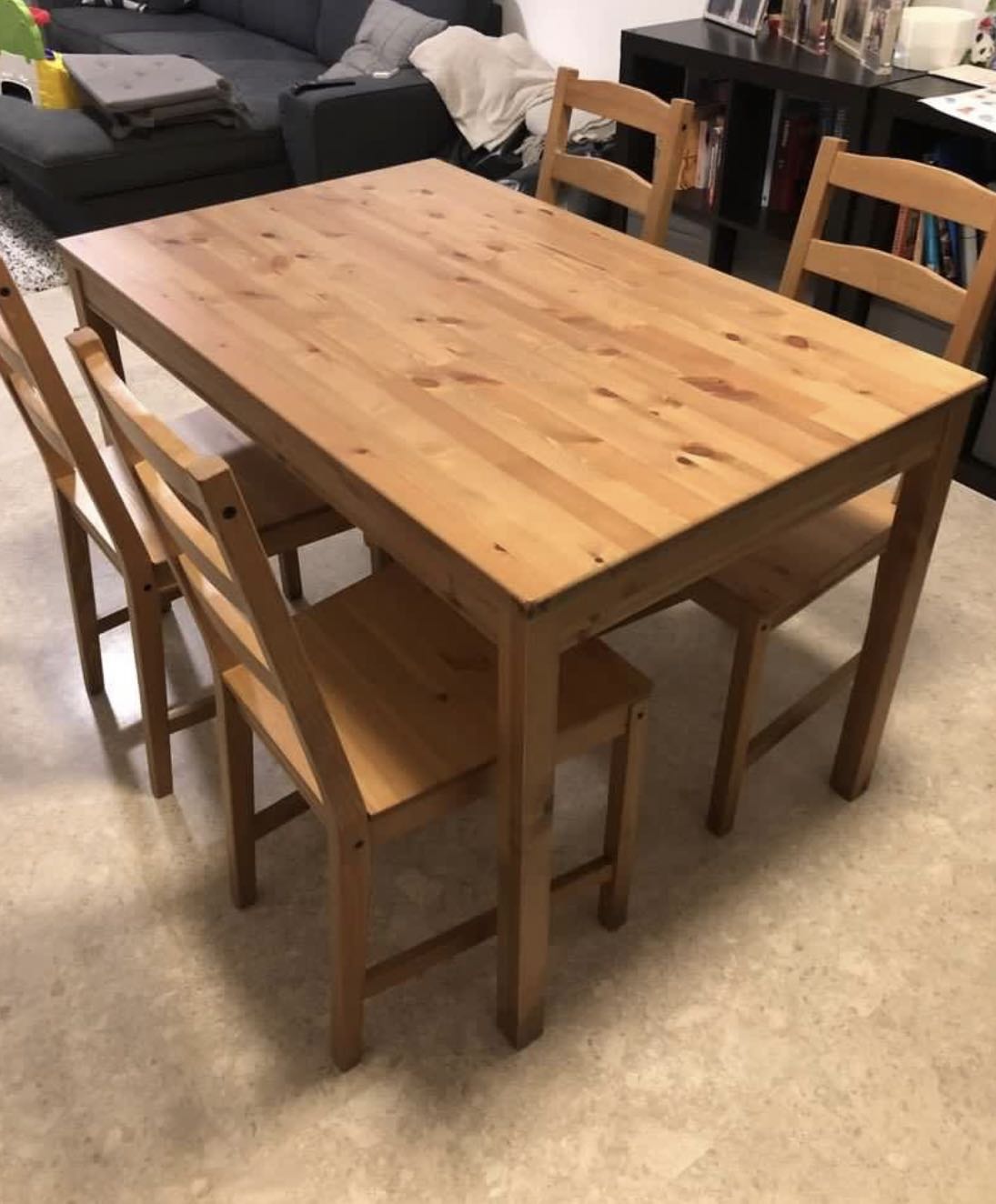 IKEA Jokkmokk Dining Table with 4 chairs, Furniture & Home Living