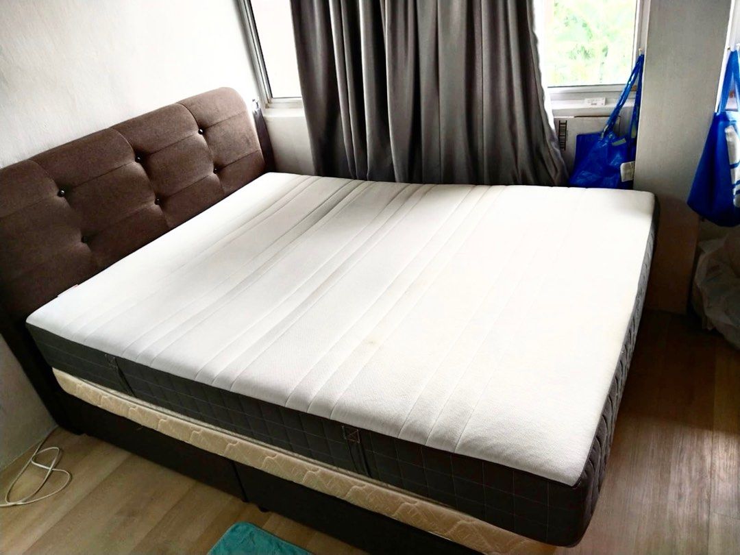 IKEA Queen Hovag Pocket Spring Mattress, Furniture & Home Living
