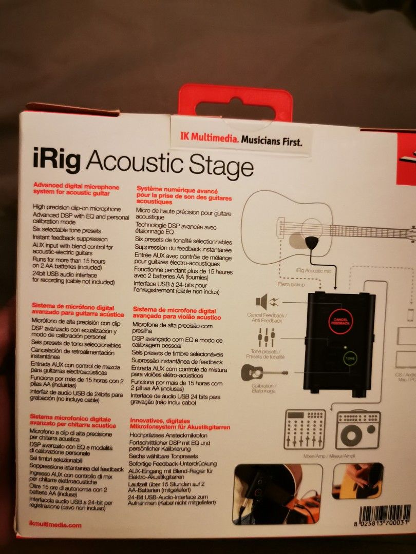iRig Acoustic Stage, Hobbies & Toys, Music & Media, Musical Instruments