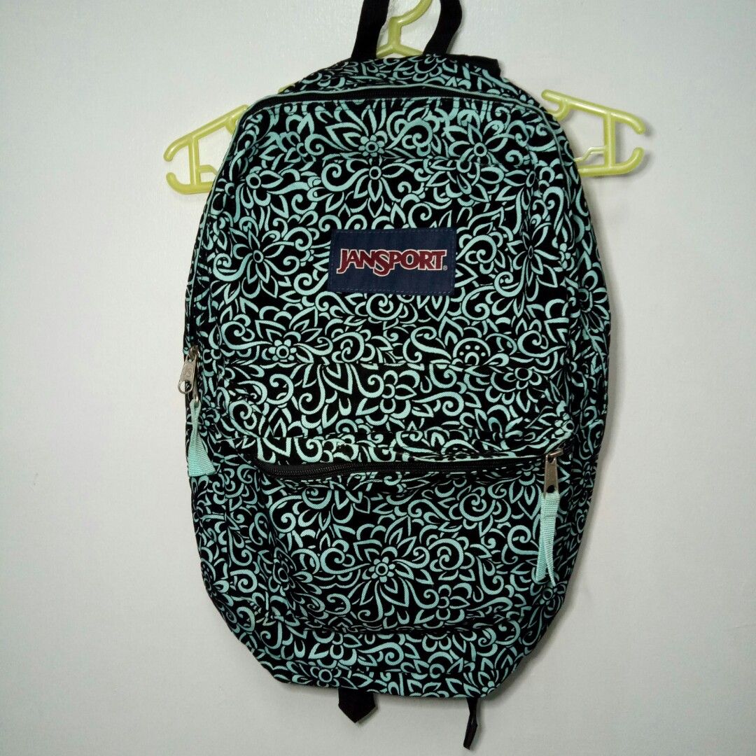 Jansport Light blue Velvet textured Backpack Women s Fashion