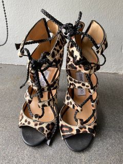 Jimmy Choo pony hair leopard heels