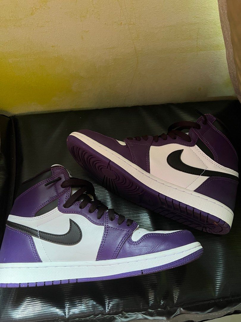 Jordan 1 Court Purple 2 0 Men #39 s Fashion Footwear Sneakers on Carousell