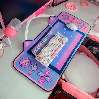 Kitty Switch-Inspired Gamer Girl Desk Mousepad