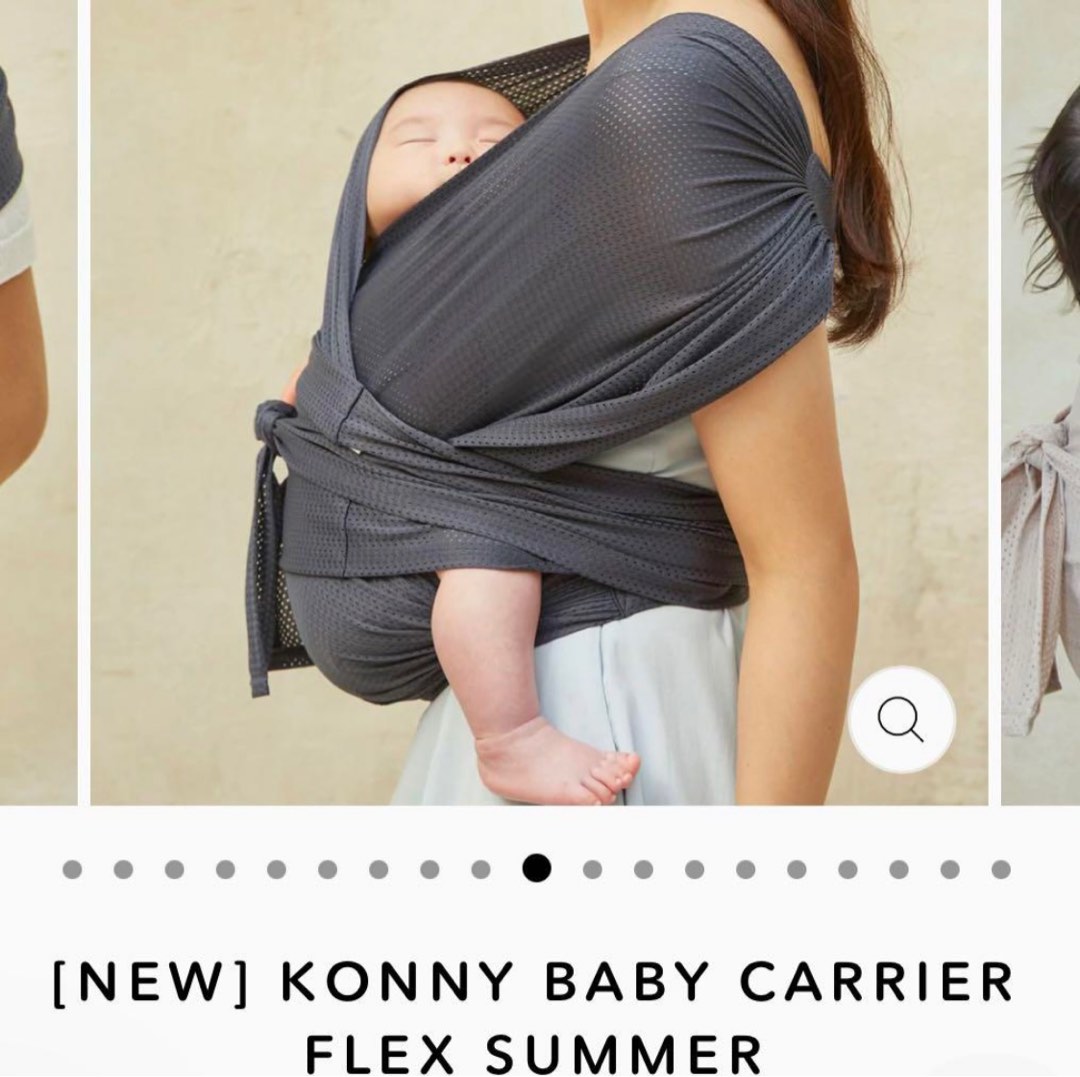 Konny Baby Carrier Flex Summer in Charcoal, Babies & Kids, Going Out