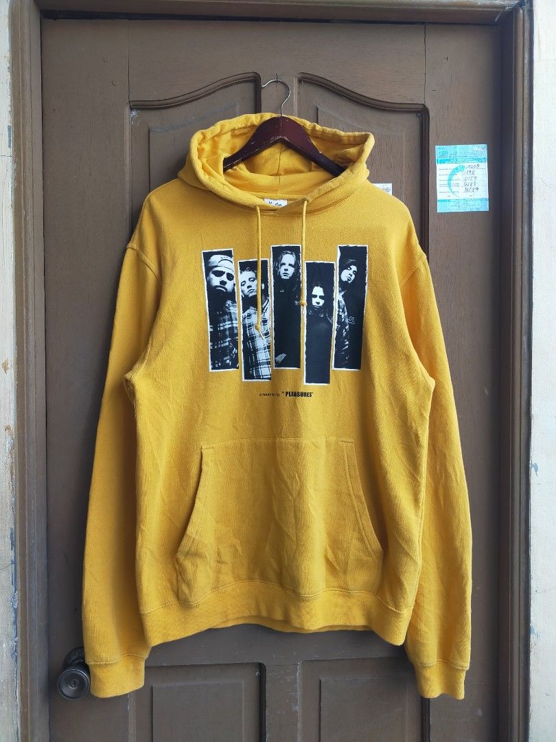 Korn x Pleasures hoodie yellow big print