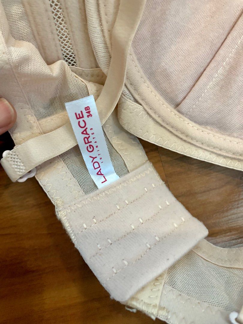 Lady Grace Intimates Nude Push Up Bra with Wire Underwire Straps34B