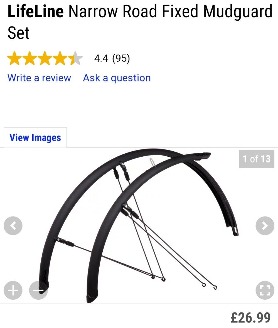 Lifeline narrow road mudguard hot sale