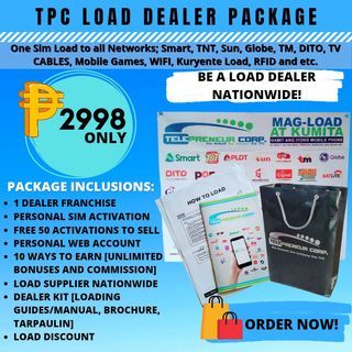Load Dealer Package SIM CARD ACTIVATION load all Networks and TV Cables with lots of way on how to earn
